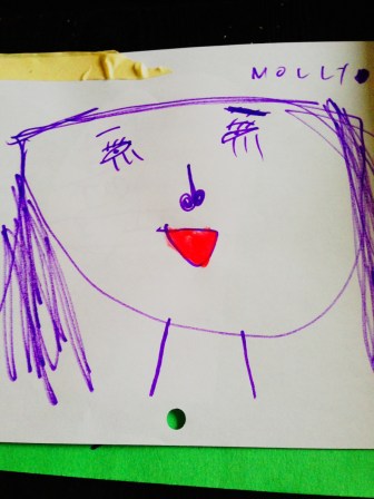 My five year old's portrait of me.